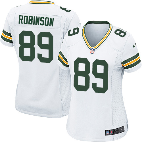 Women's Game Dave Robinson Nike Jersey White Road - #89 NFL Green Bay Packers